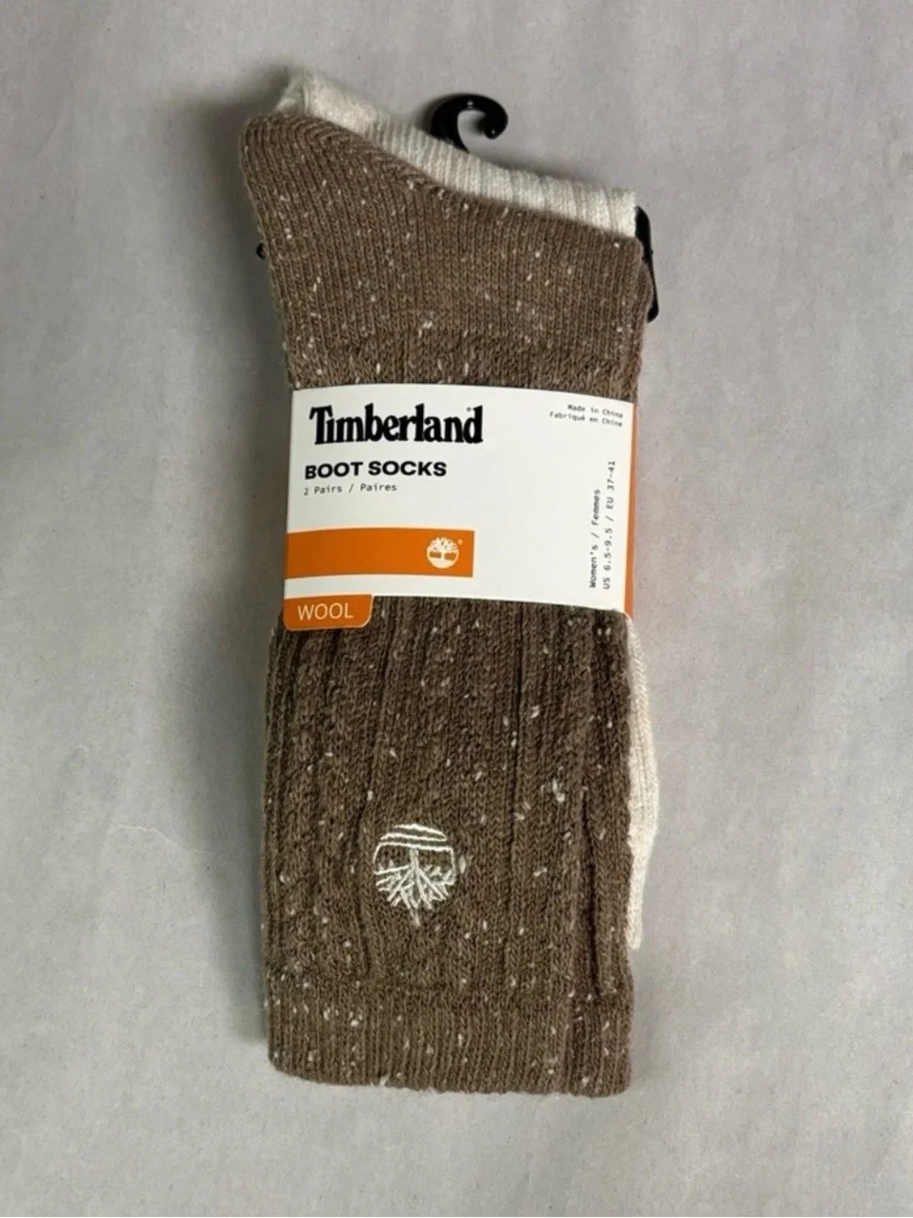 New Timberland Socks Women’s 2 Pair Wool Blend Boot Socks Casual Activewear